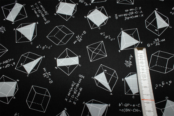 Designer- Baumwollstoff Musings schwarz (10 cm)