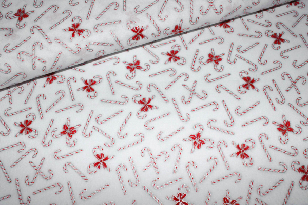 Designer-Baumwollstoff Holiday Charms Zuckerstangen (10 cm)