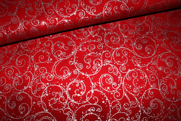 Designer-Baumwollstoff Holiday Flourish (10 cm)