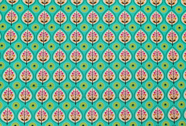 Designerbaumwolle Scandi Leaves  (10 cm)