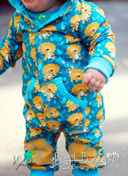 Jersey Djungle petrol/senf (10 cm)