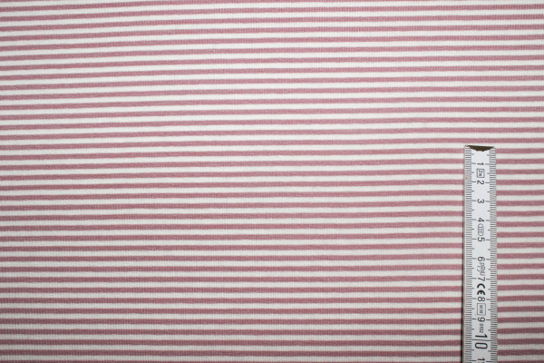 Viskose-Jersey Calaera altrosa/weiß (10 cm)