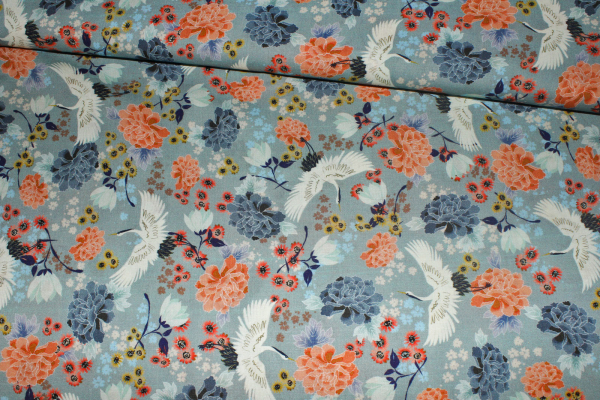 Viskosedruck "Gansos" blau (10 cm)