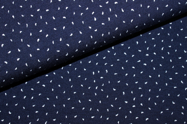 Viskose-Jersey Tropfen dunkelblau (10 cm)