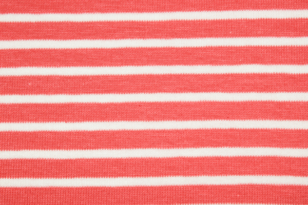 Jersey  Campan koralle/ecru (10 cm)