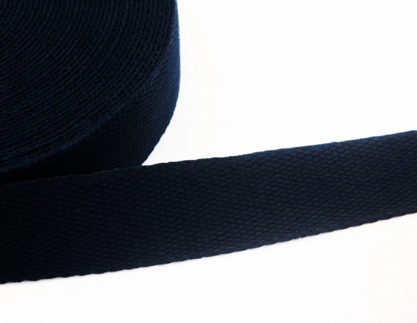 Gurtband Baumwolle 30mm nachtblau (1 m)