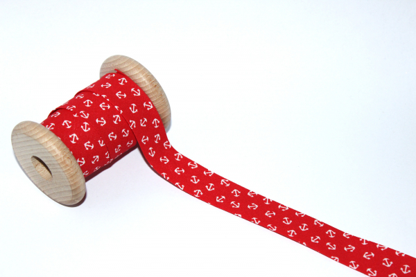 Schrägband Anker rot (1 m)