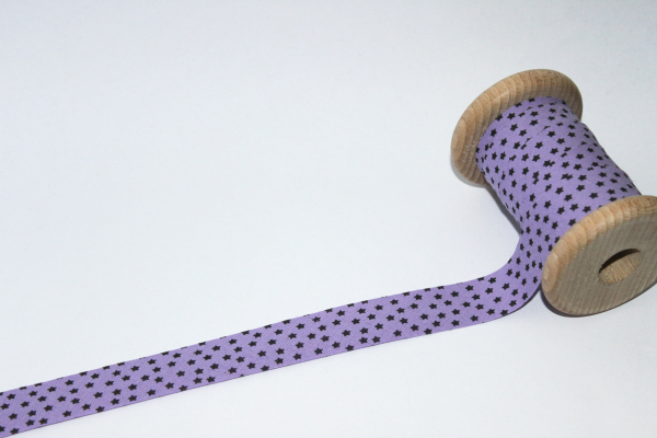 Schrägband Sterne helllila (1 m)