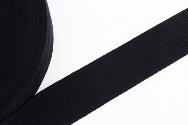 Gurtband Baumwolle 40mm schwarz (1 m)