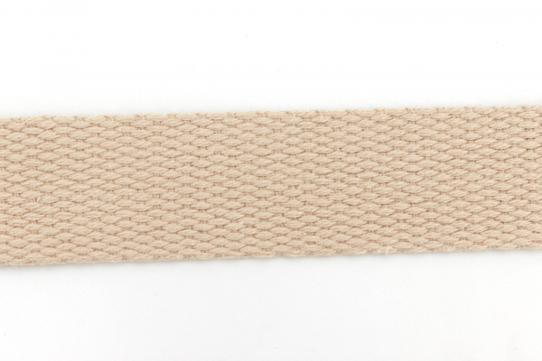 Gurtband Baumwolle 25mm natur (1 m)