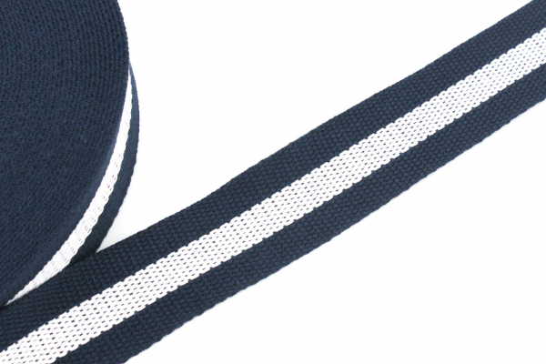 Gurtband 38mm blau/weiß (1 m)