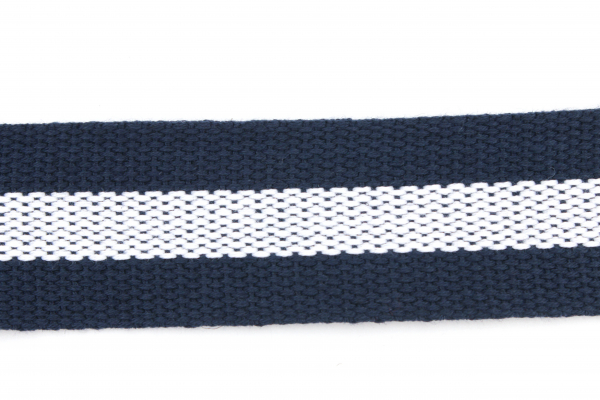 Gurtband 38mm blau/weiß (1 m)
