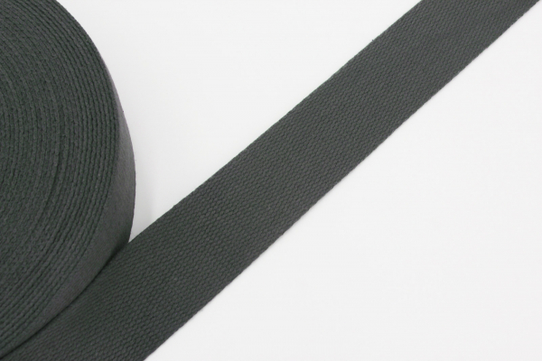 Gurtband Baumwolle 40mm dunkelgrau (1 m)