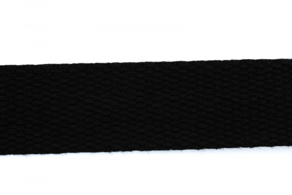 Gurtband Baumwolle 25mm schwarz (1 m)