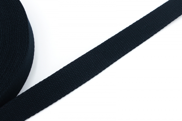 Gurtband Baumwolle 25mm nachtblau (1 m)