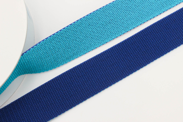 Gurtband zweifarbig 30mm türkis/royalblau (1 m)