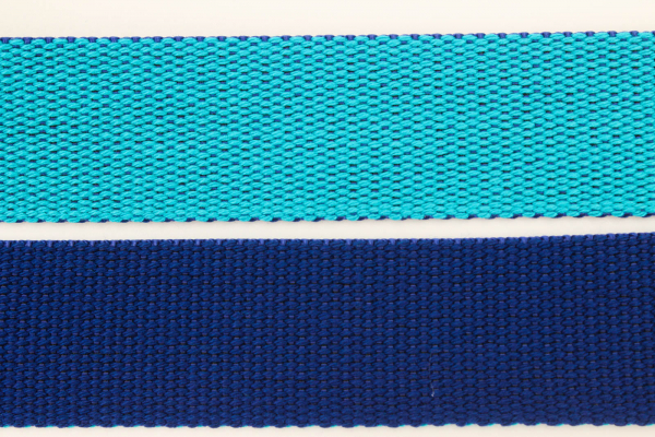 Gurtband zweifarbig 30mm türkis/royalblau (1 m)
