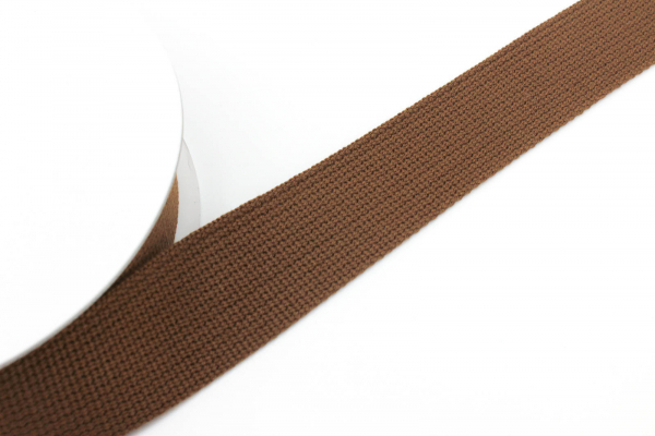 japanisches Gurtband Baumwolle 38mm braun (1 m)
