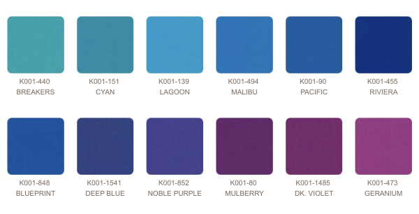 Kona Cotton Solids Fat Quarter Stoffpaket - Peacock