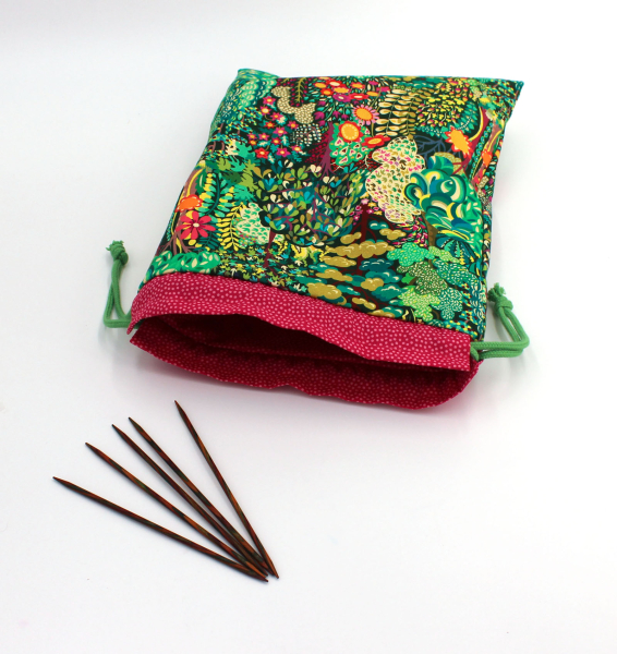 Projektbeutel / Handarbeitsbeutel mit Kordel Paradiso AVALON