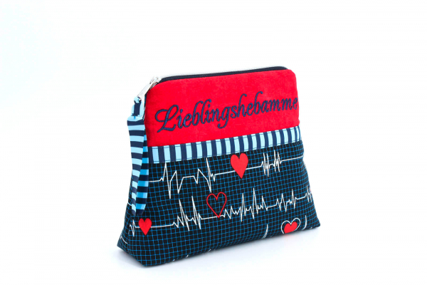 Kosmetiktäschchen, Schminktasche Lieblingshebamme