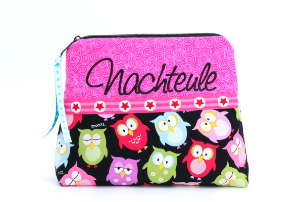 Kosmetiktäschchen, Schminktasche Nachteule