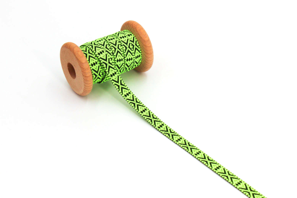 Webband neongelb/schwarz (1 m)