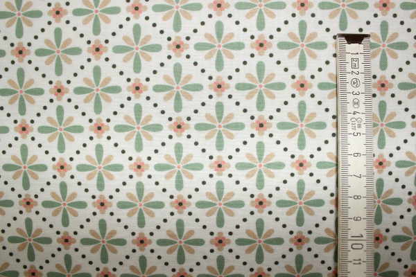 Designerbaumwollstoff Vintage Charm Tea Time (10 cm)