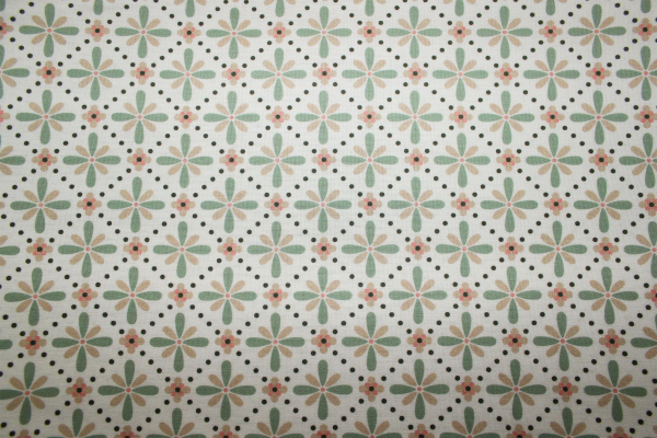 Designerbaumwollstoff Vintage Charm Tea Time (10 cm)