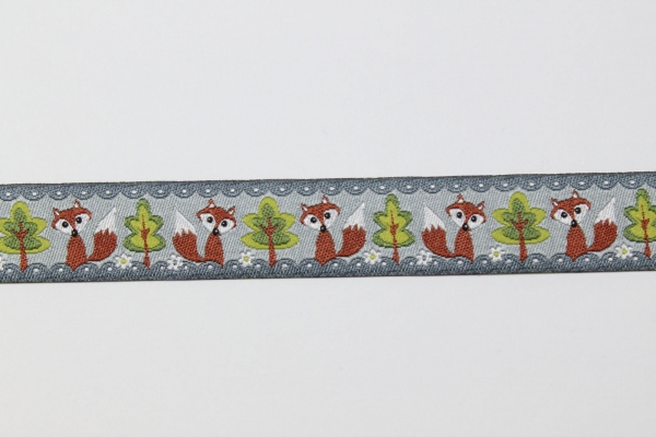 Webband Füchse grau (1 m)