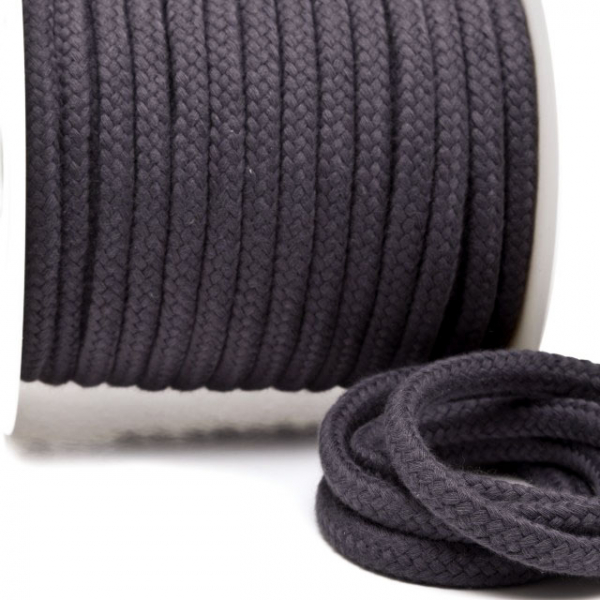 Baumwollkordel 9 mm anthrazit (1 m)