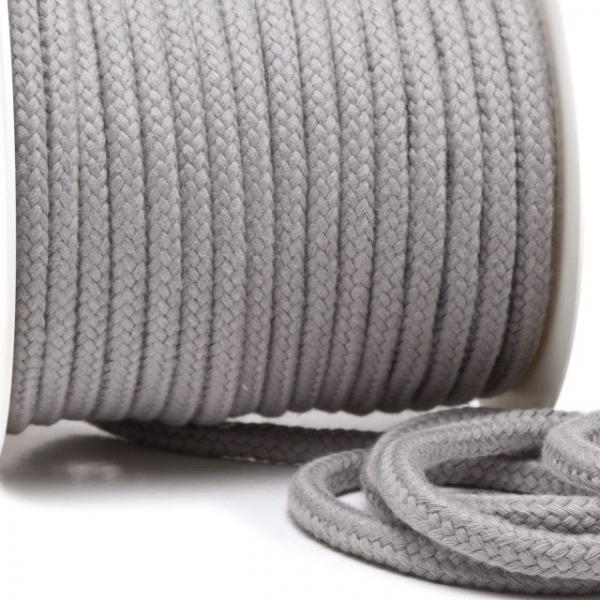 Baumwollkordel 9 mm hellgrau (1 m)
