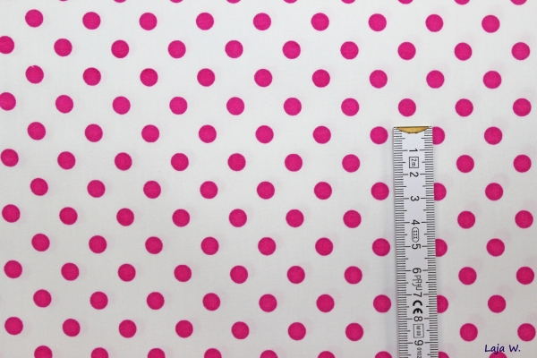Baumwolle Punkte pink (10 cm)