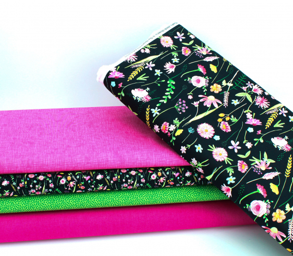 Designer- Baumwollstoff Flower Market größeres Motiv (10 cm)