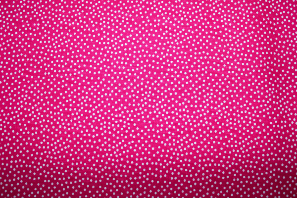 Designerbaumwolle Garden Pindot magenta/weiß (10 cm)