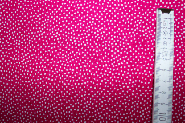Designerbaumwolle Garden Pindot magenta/weiß (10 cm)