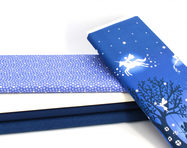 Designerbaumwollstoff Glow Fairies Rapport ca. 88 cm