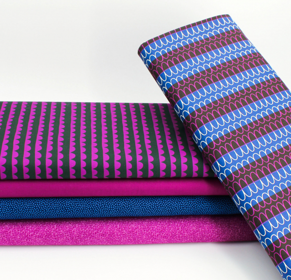 Designerbaumwollstoff Boundless Binding brombeere (10 cm)