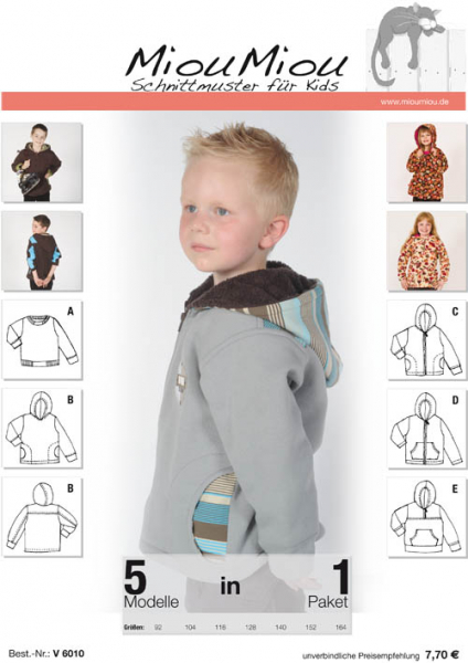 Schnittmuster Sweatjacke V 6010