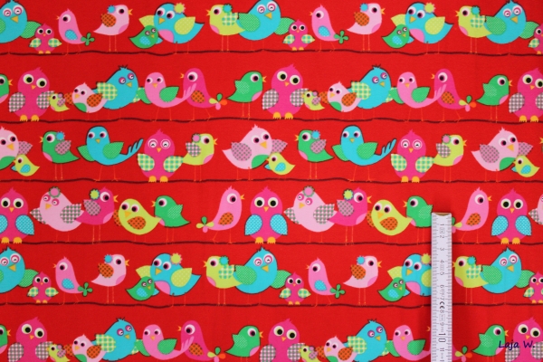 Jersey Vogelparade rot (10 cm)