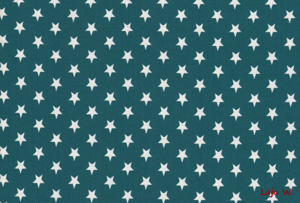 Stretch- Jersey Sterne petrol (10 cm)