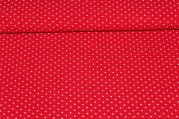 Viskose-Druck Pünktchen rot (10 cm)