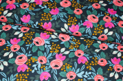 Taschenstoff Canvas Rosa navy (10 cm)
