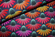 Designer-Baumwollstoff Echinacea Glow glow (10 cm)